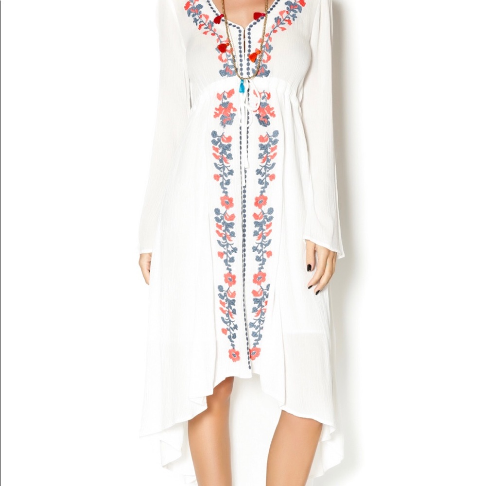 •Lovestitch white hi low dress•